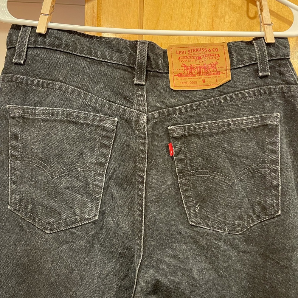 Black Vintage hand painted, size 12 LEVIs - Picture 5 of 6